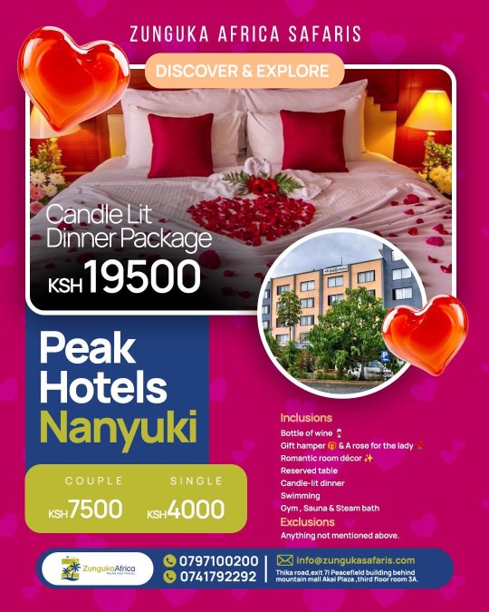 Romantic Valentine’s Getaway | Peaks Hotel Nanyuki