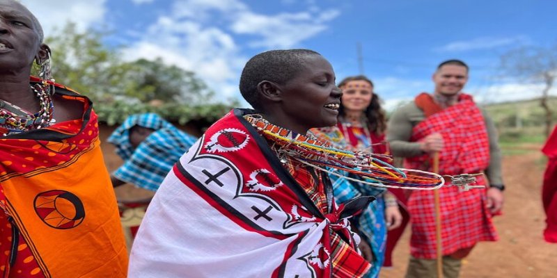 Maasai village cultural tour on day 3 of Masai Mara safari